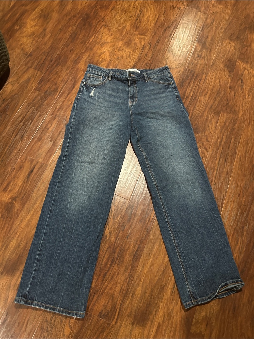 Wide Leg Women's Jeans in Dark Blue 9/29